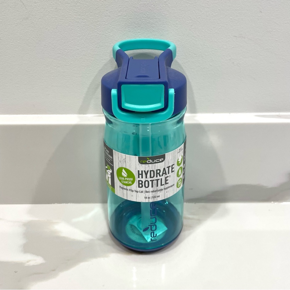🟣2/$20 NEW Reduce Hydrate Leak-Proof Hygienic Flip Top Lid Kids Water Bottle